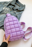 Quilted Nylon Crossbody  Bag